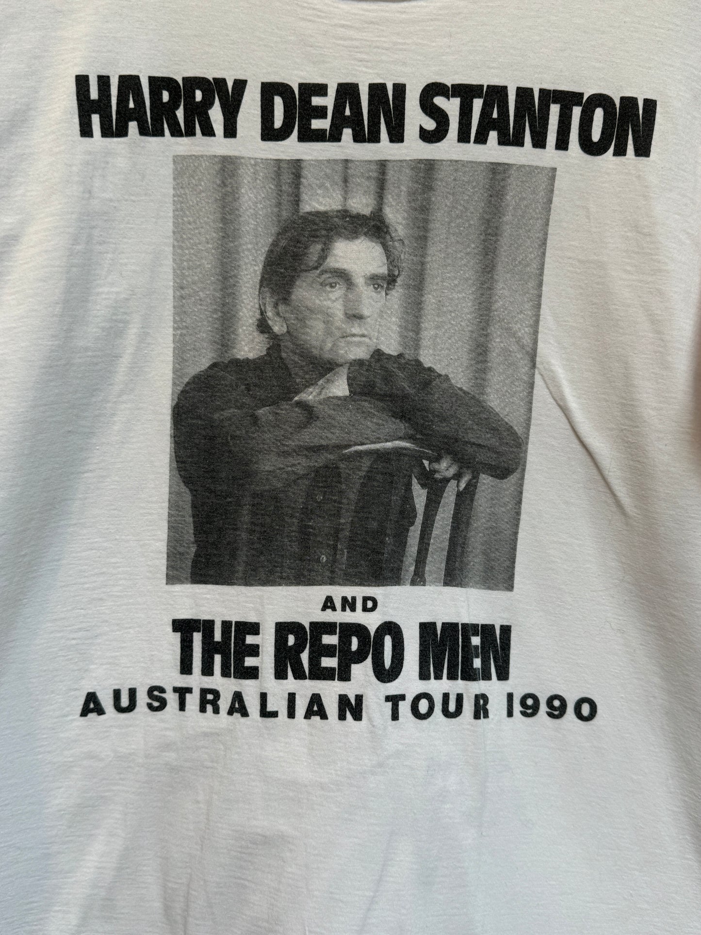 Vintage 1990 Harry Dean Stanton Australian Tour T Shirt