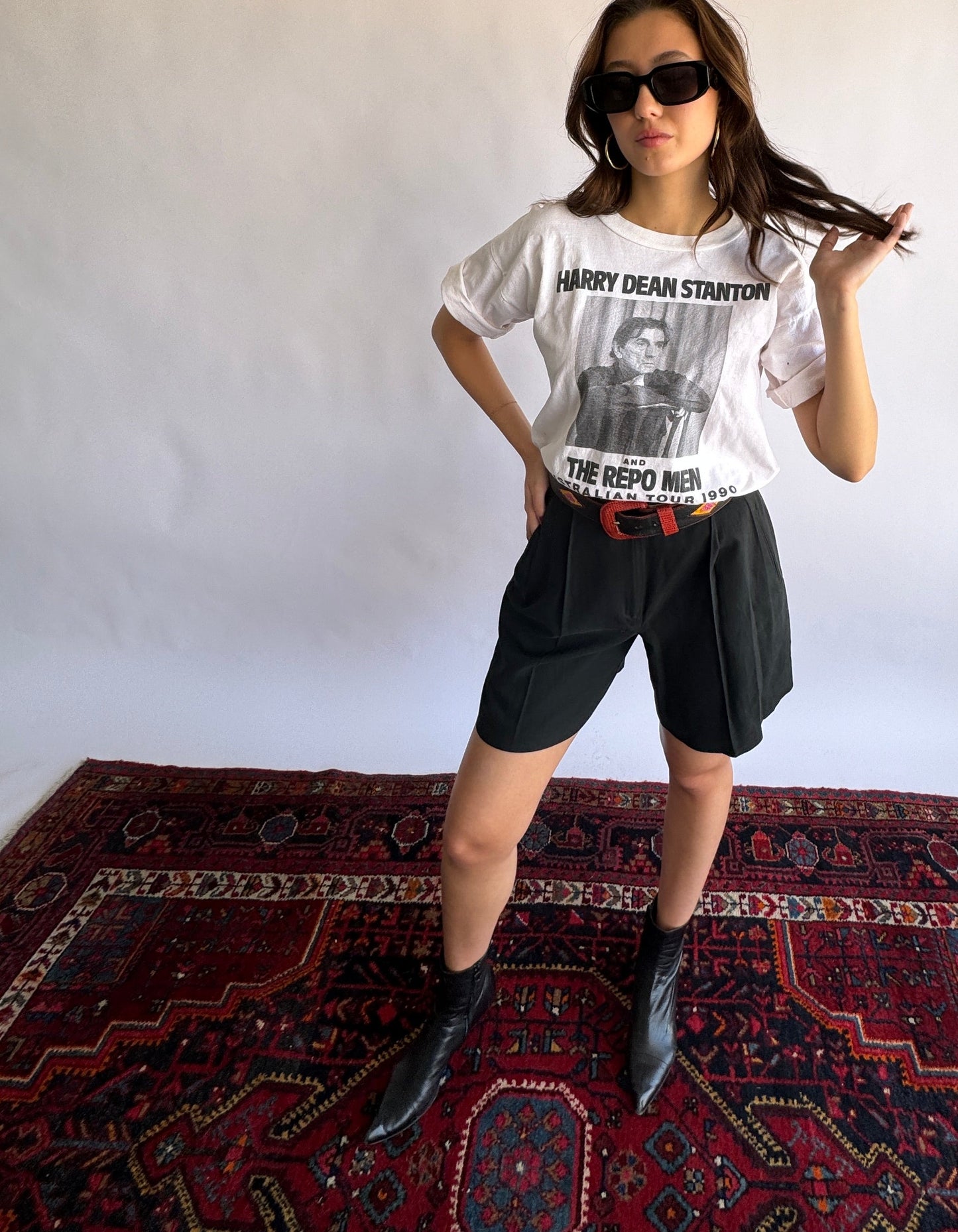 Vintage 1990 Harry Dean Stanton Australian Tour T Shirt