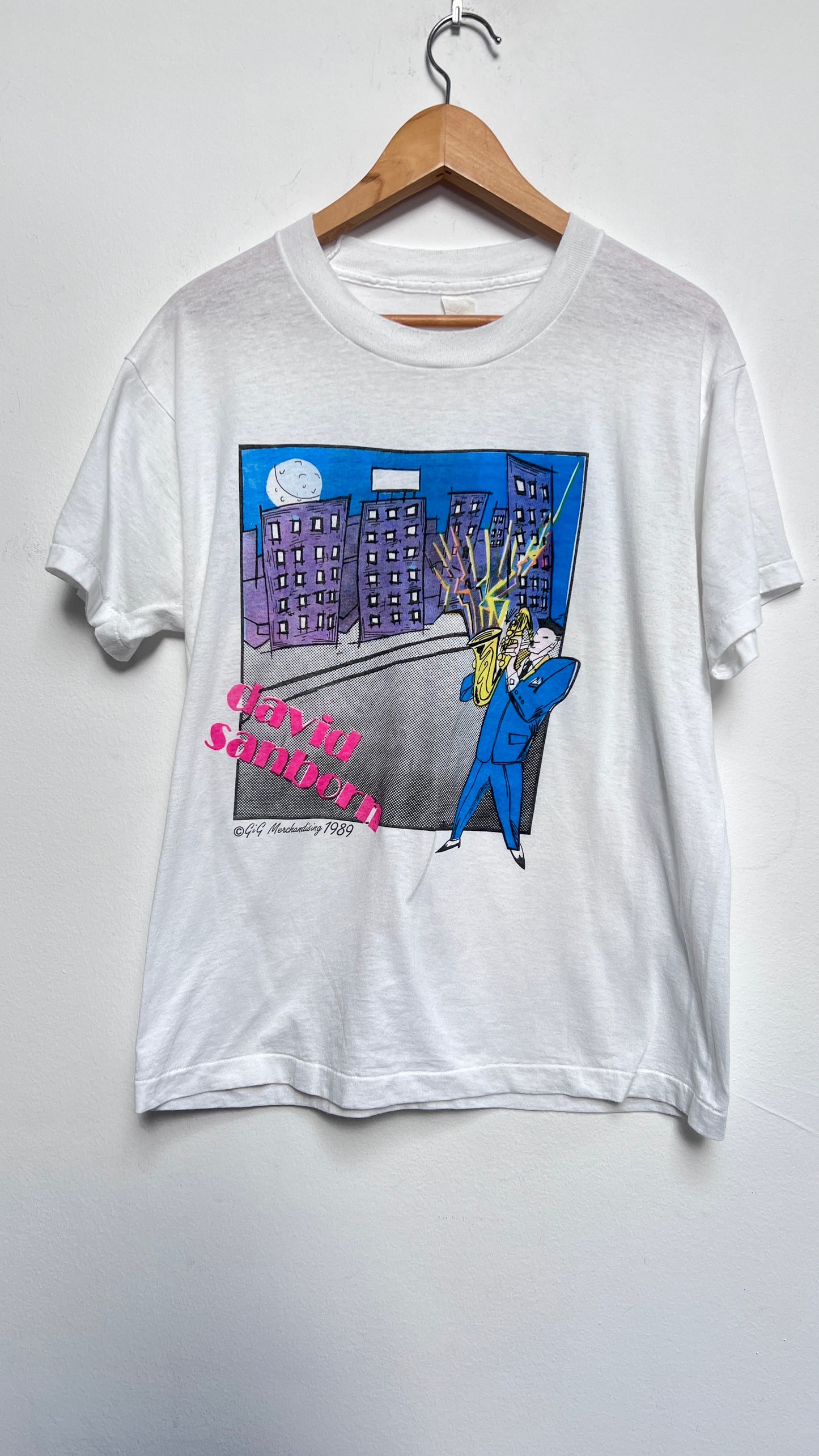 Vintage 1980s David Sanborn Tour T Shirt