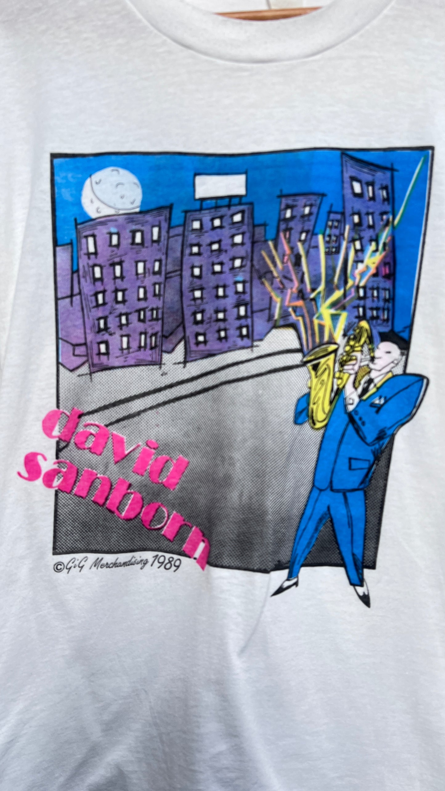 Vintage 1980s David Sanborn Tour T Shirt