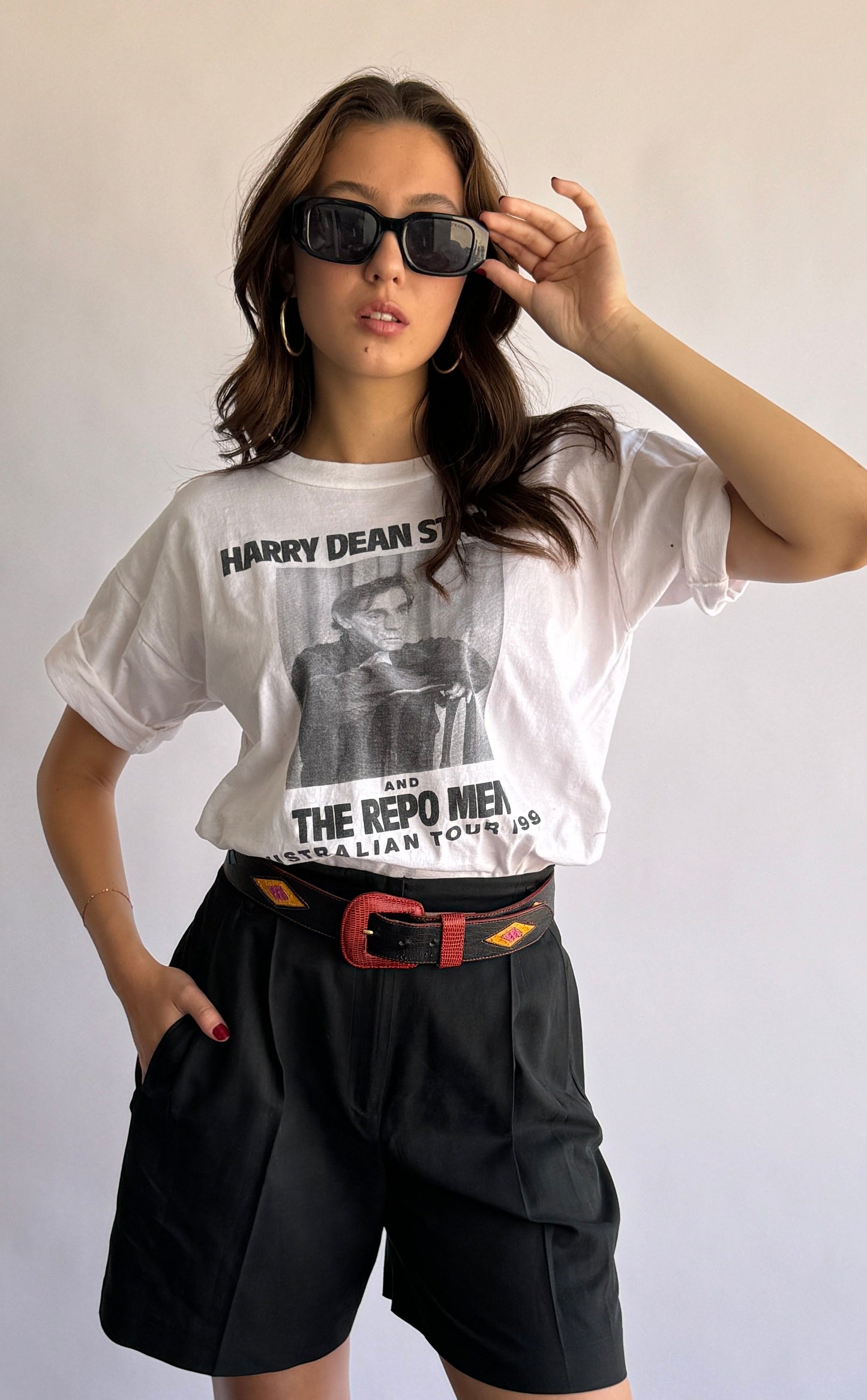 Vintage 1990 Harry Dean Stanton Australian Tour T Shirt
