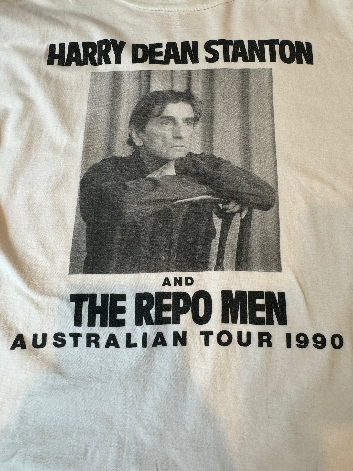 Vintage 1990 Harry Dean Stanton Australian Tour T Shirt