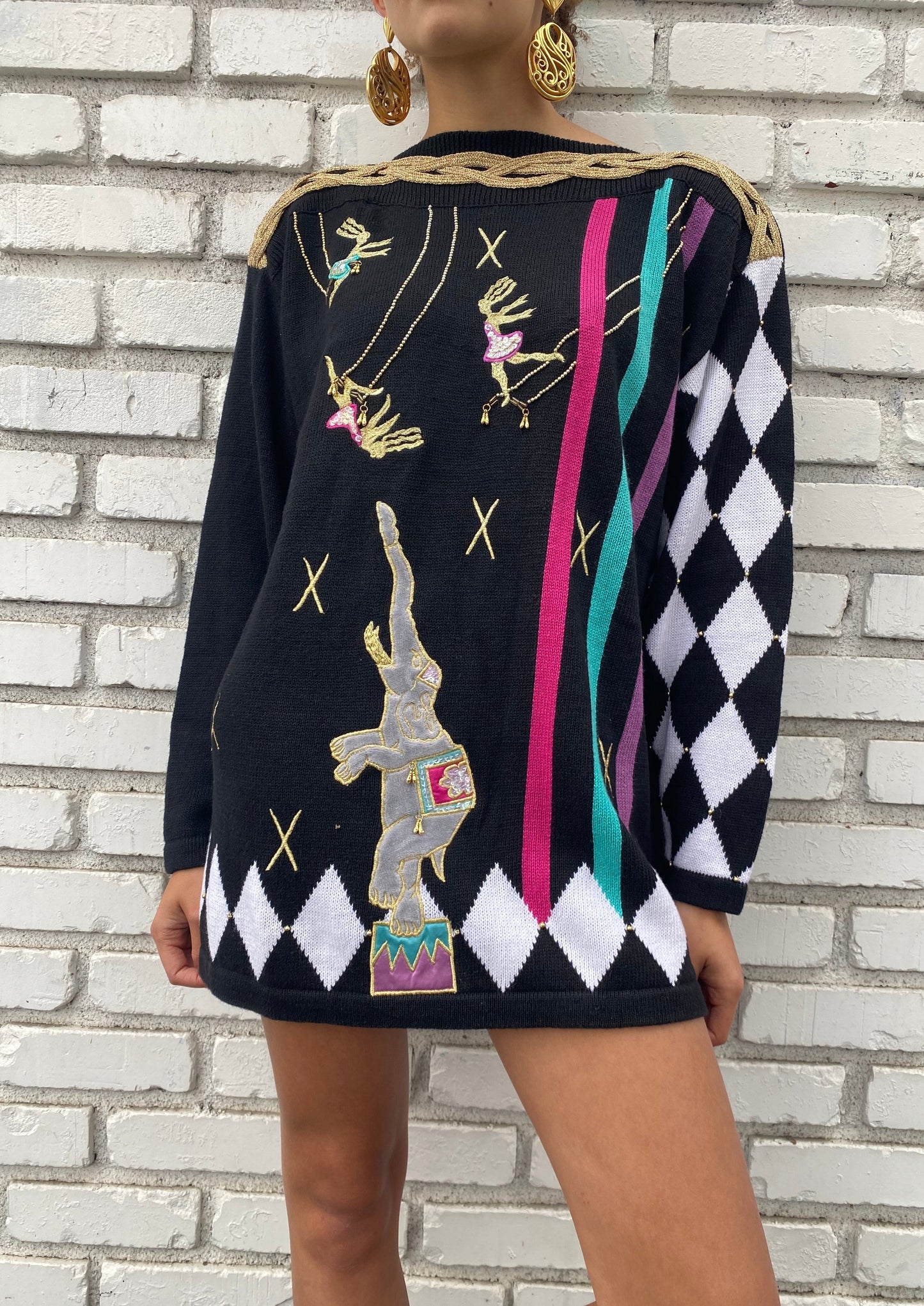 1980s Elaborate Circus Masterpiece Sweater