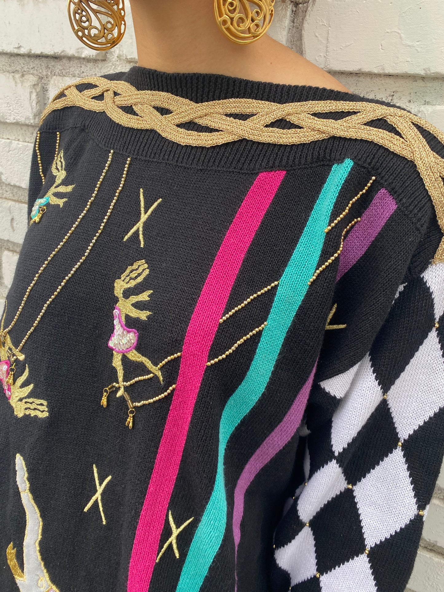 1980s Elaborate Circus Masterpiece Sweater