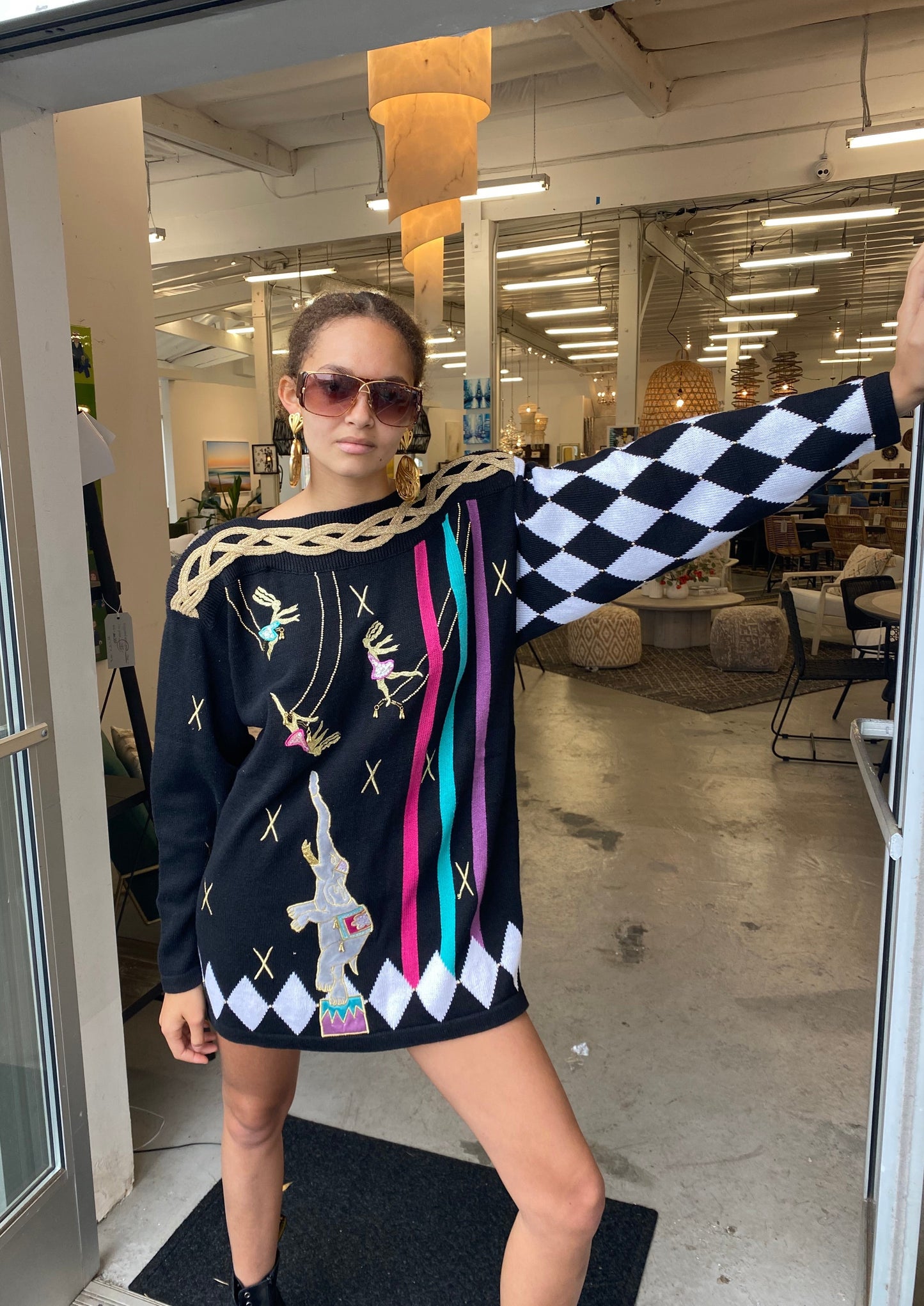 1980s Elaborate Circus Masterpiece Sweater