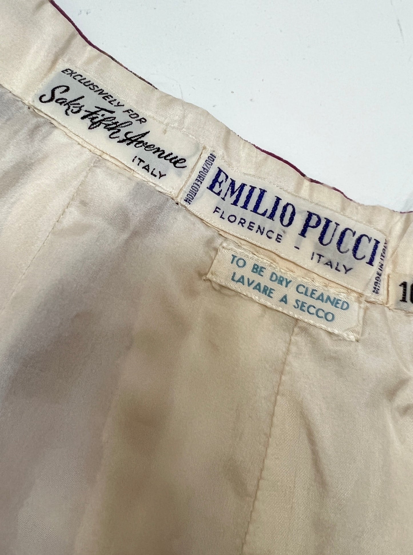 1960s Emilio Pucci Velvet Signature Butterfly Skirt