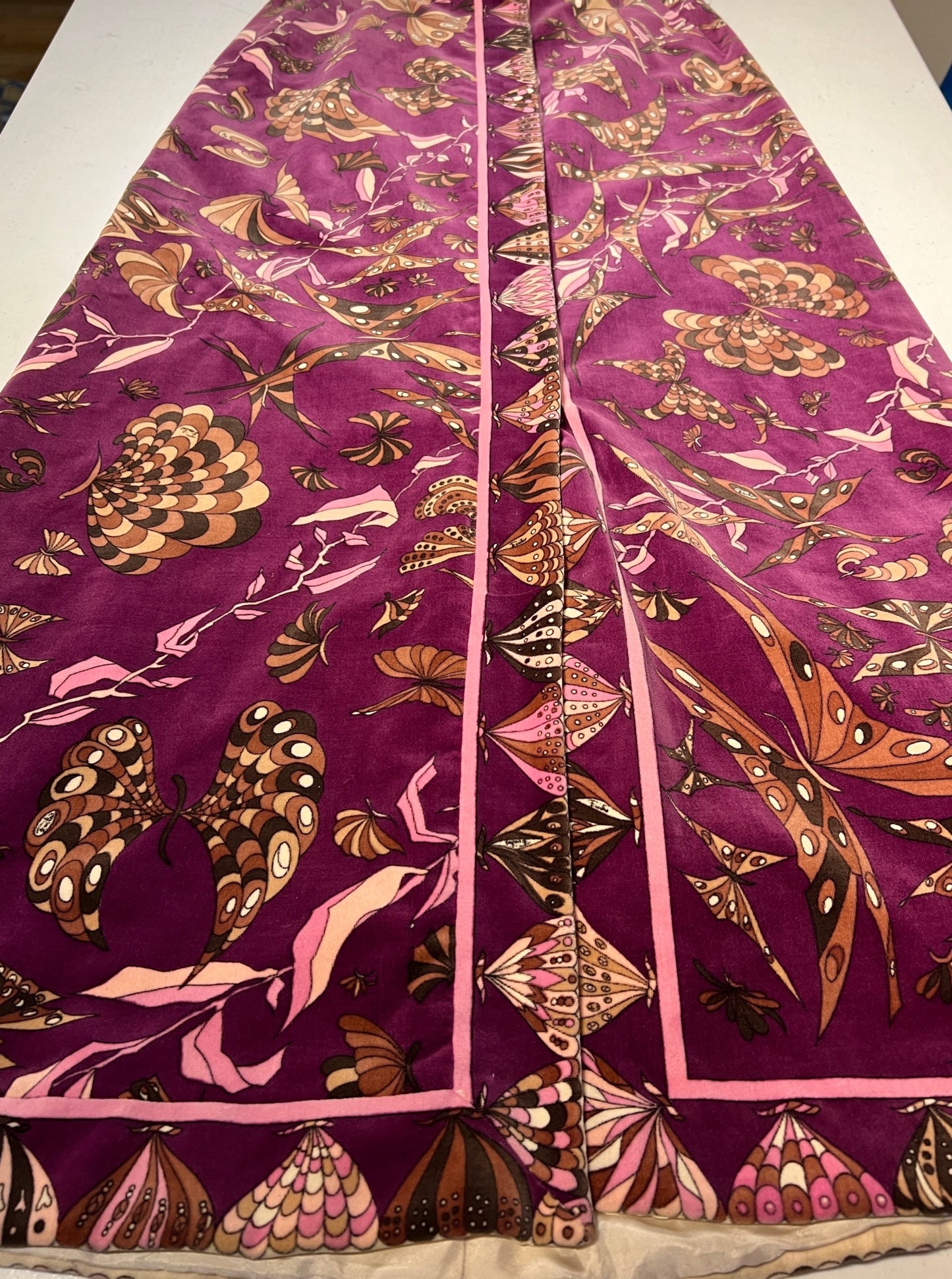 1960s Emilio Pucci Velvet Signature Butterfly Skirt