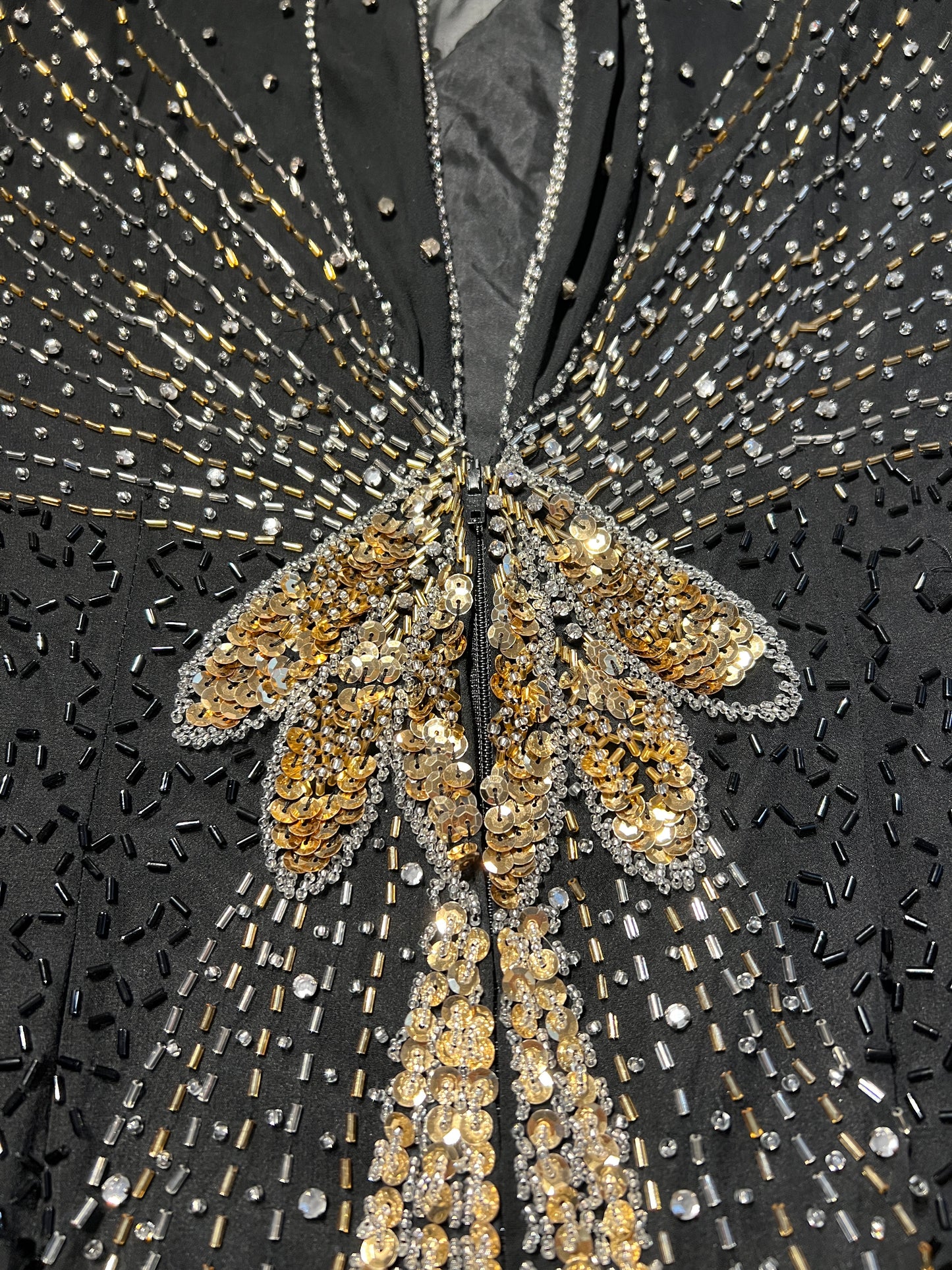 1980s Deco inspired sequin cocktail dress