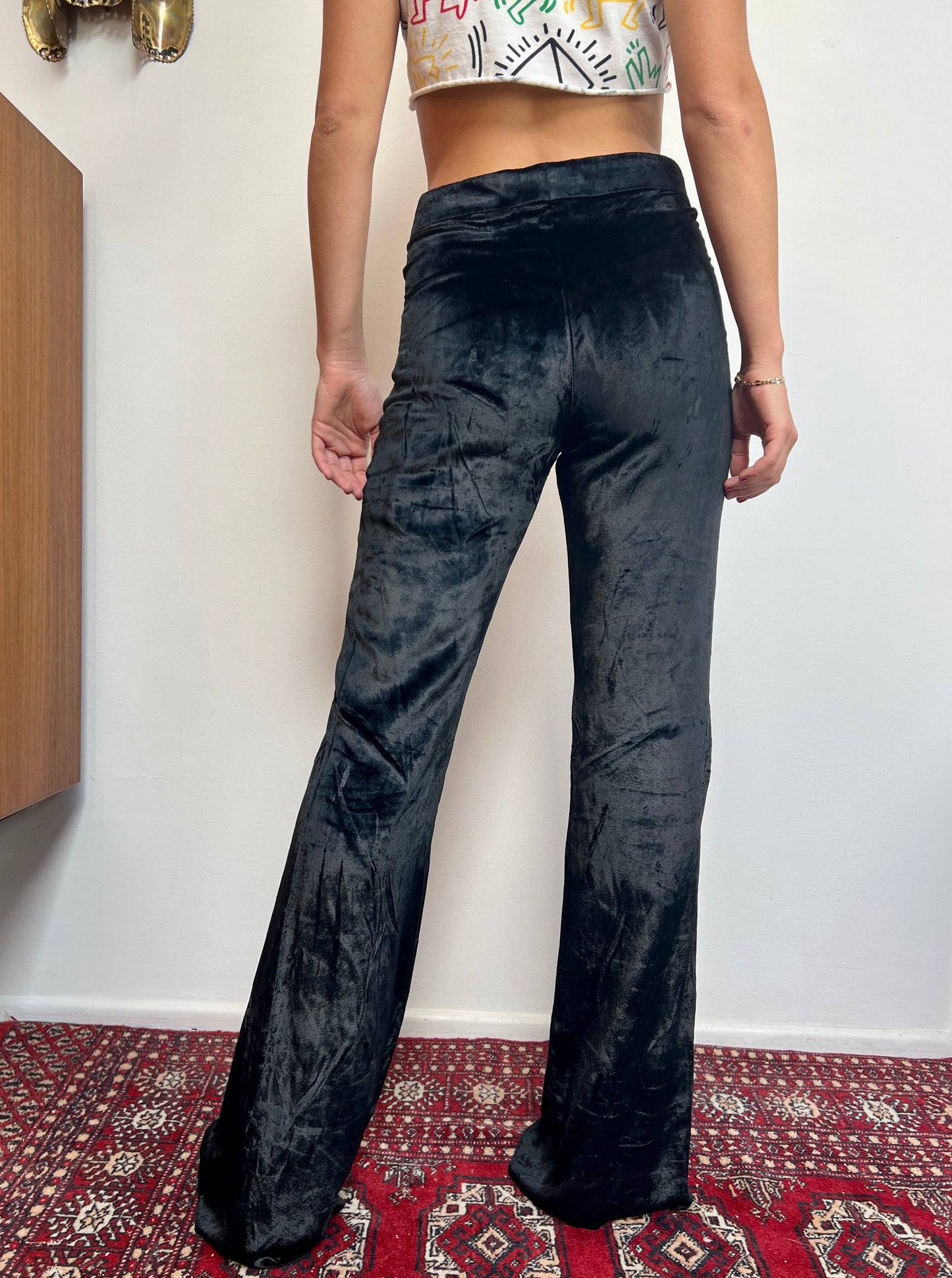 1999 Gucci Tom Ford era Crushed Velvet Bell Bottoms - Original Tags