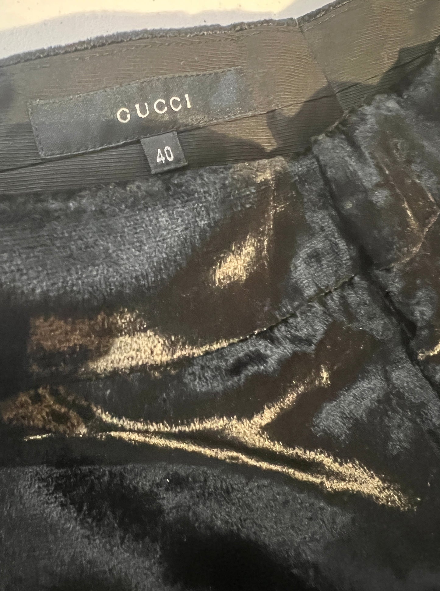 1999 Gucci Tom Ford era Crushed Velvet Bell Bottoms - Original Tags