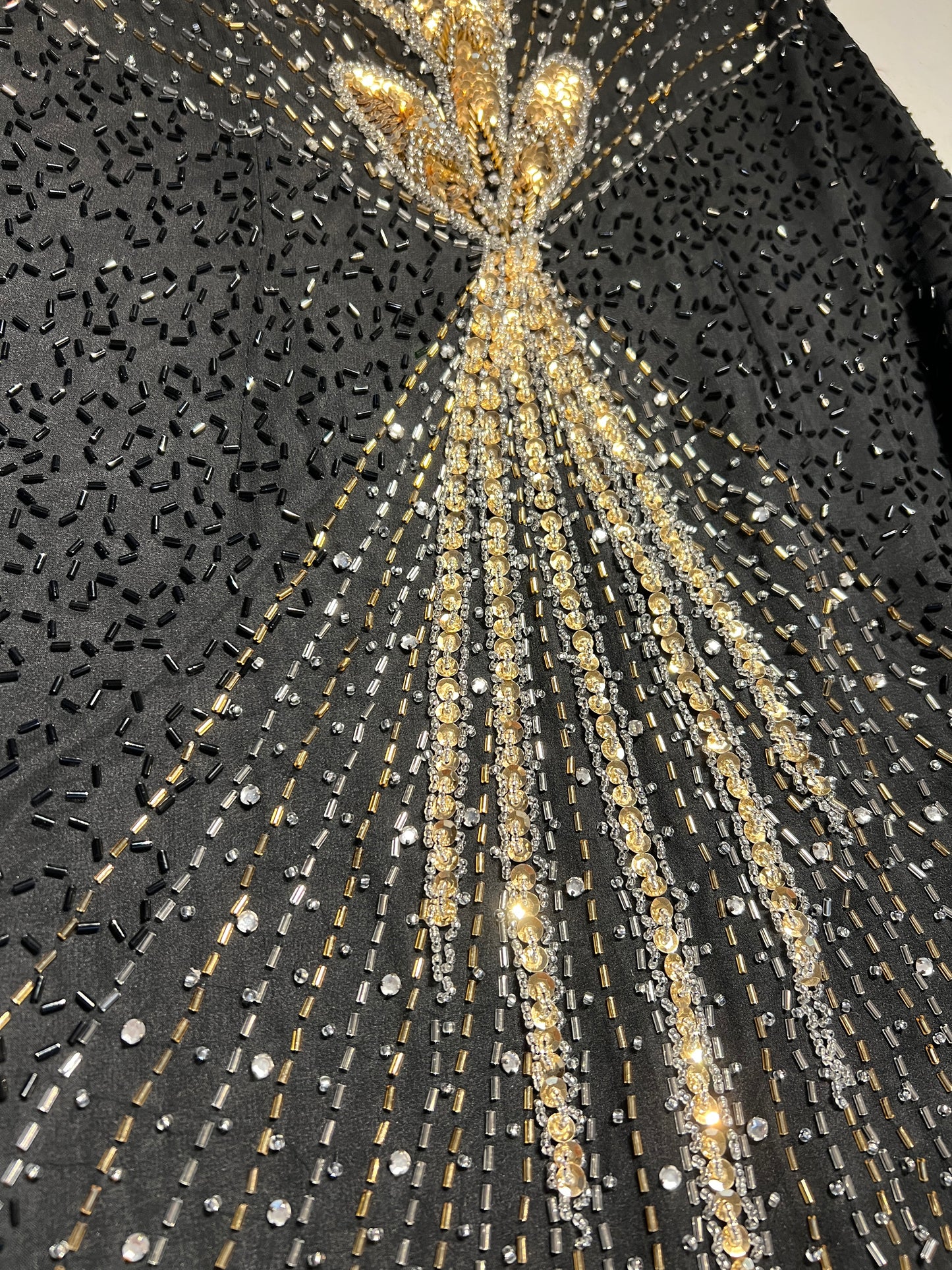 1980s Deco inspired sequin cocktail dress