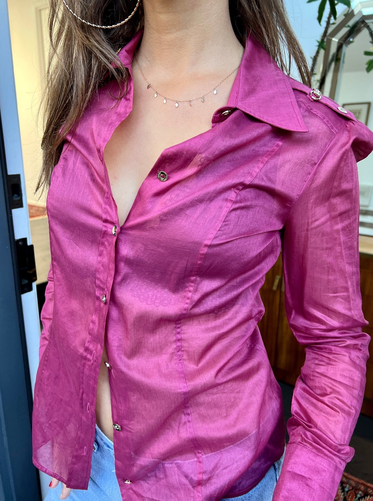 2006 Gucci Button down Original Tags + Signature Horse Bit Shoulder