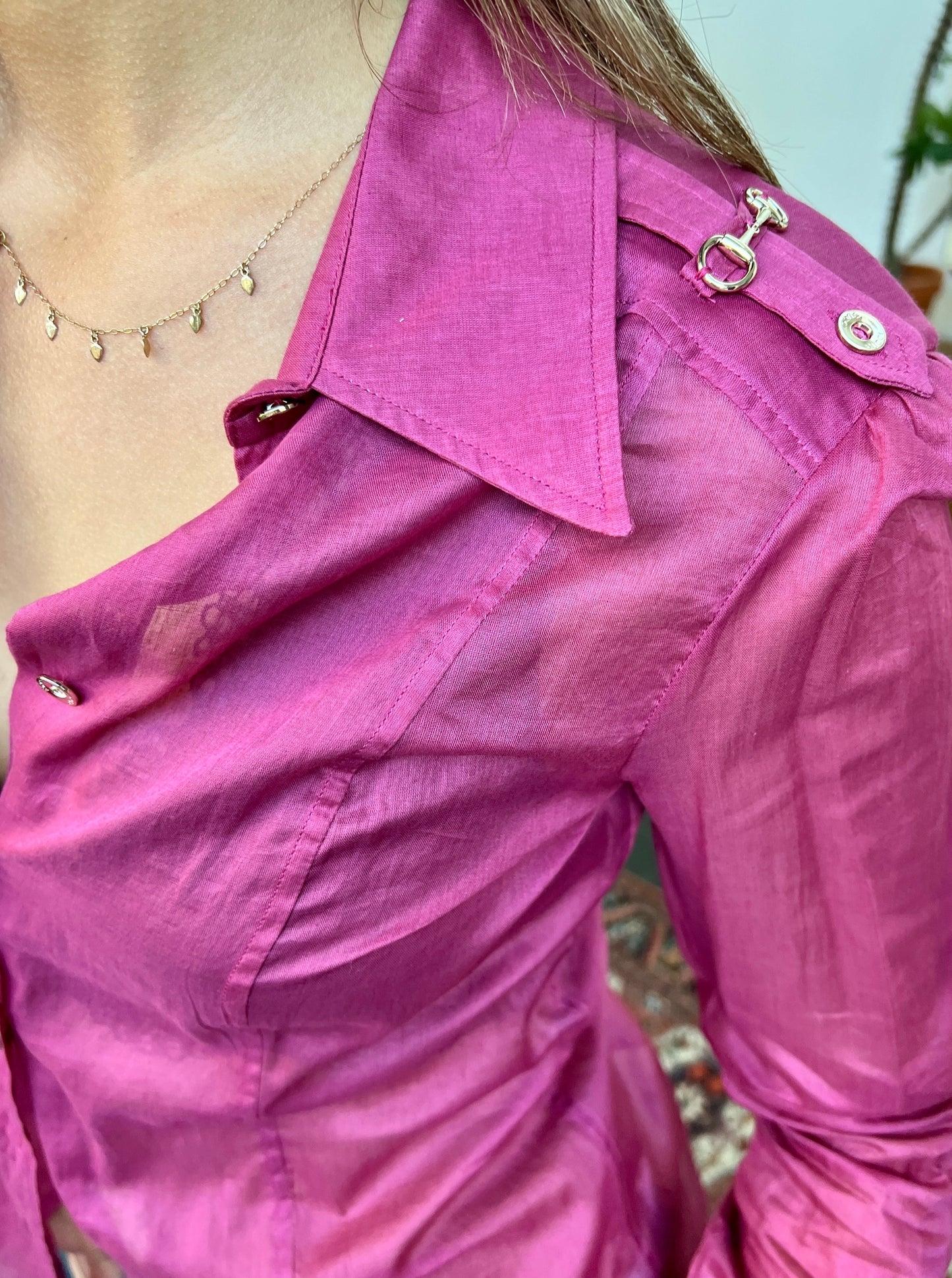 2006 Gucci Button down Original Tags + Signature Horse Bit Shoulder