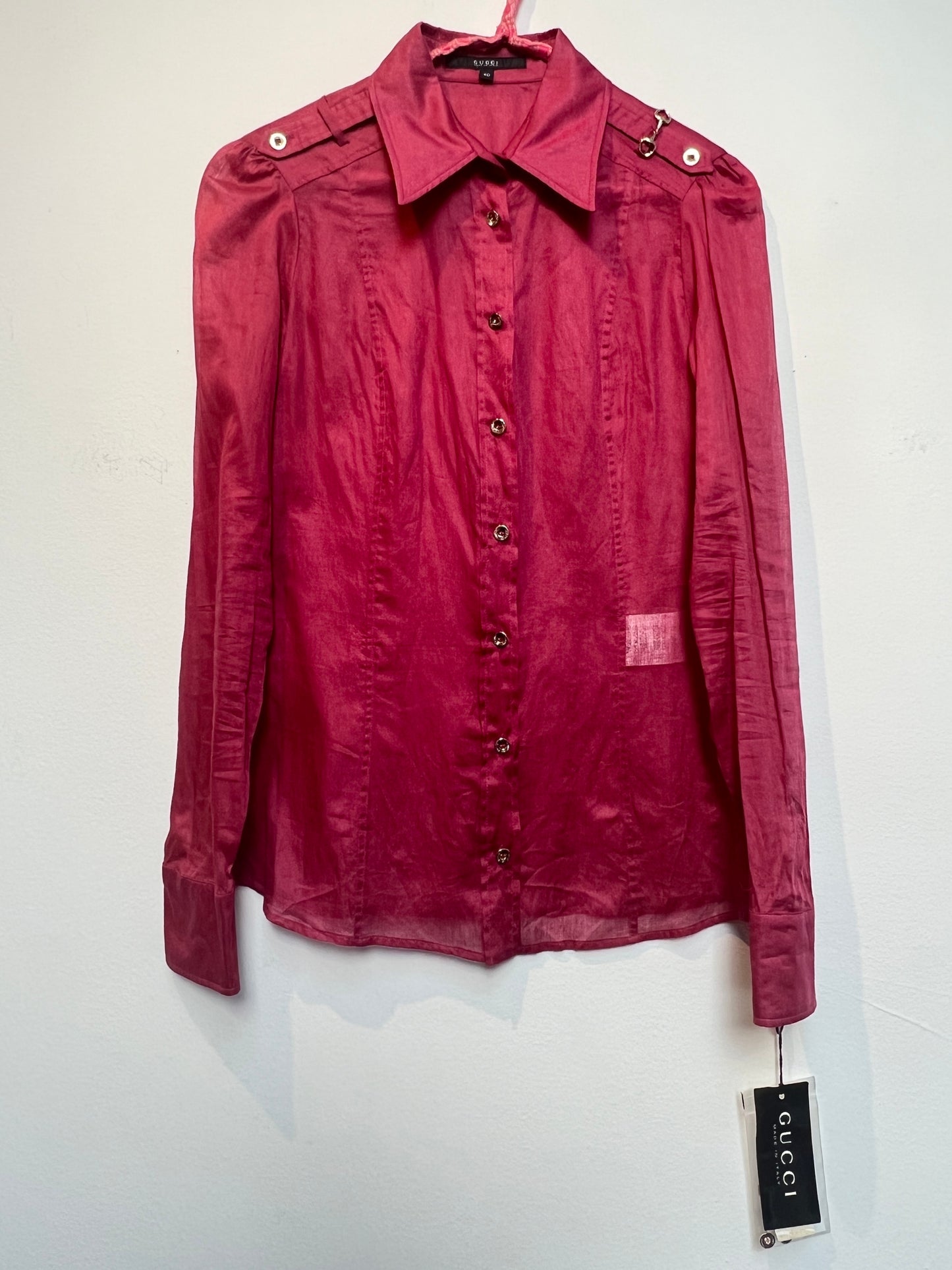 2006 Gucci Button down Original Tags + Signature Horse Bit Shoulder