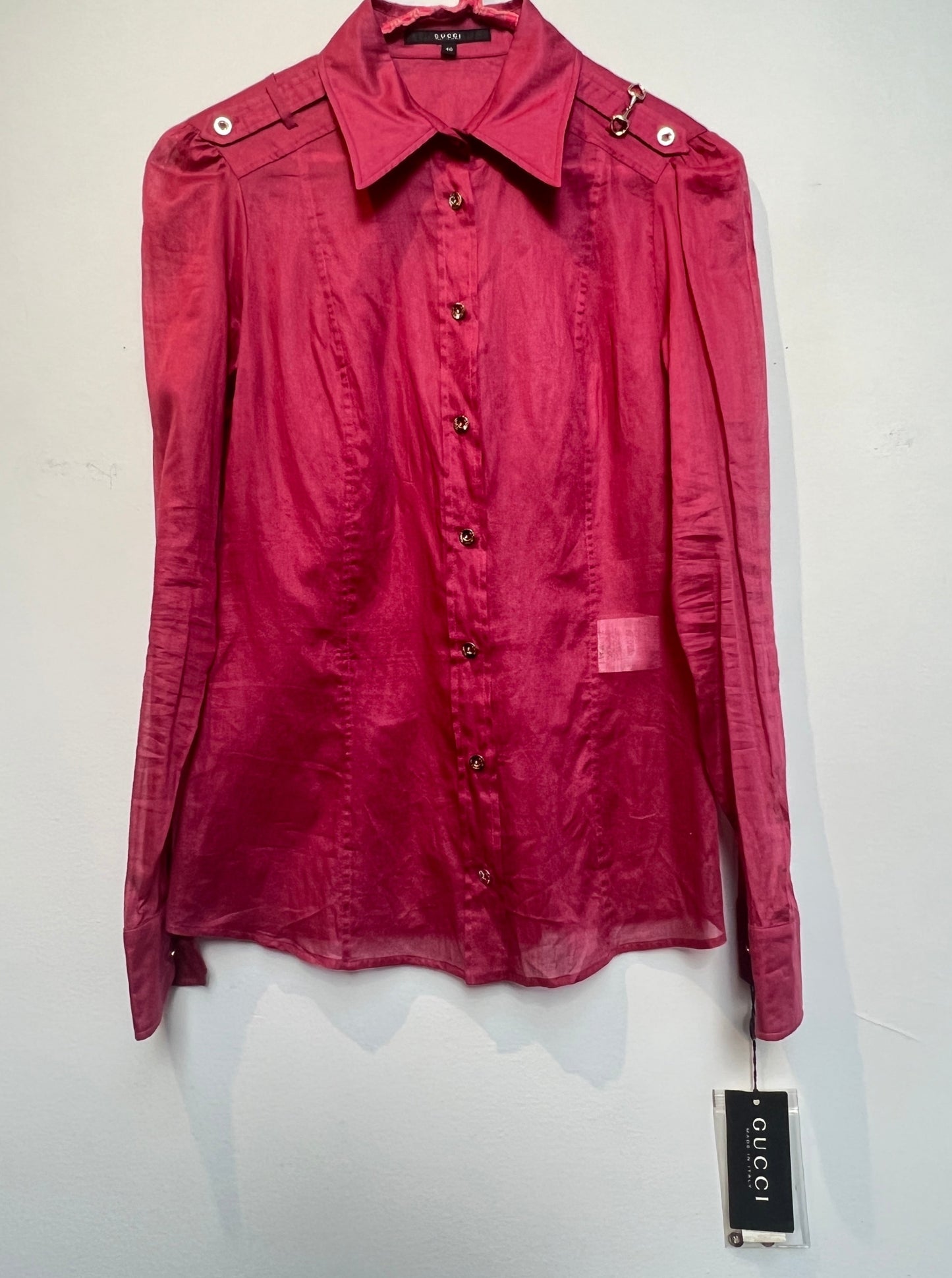 2006 Gucci Button down Original Tags + Signature Horse Bit Shoulder