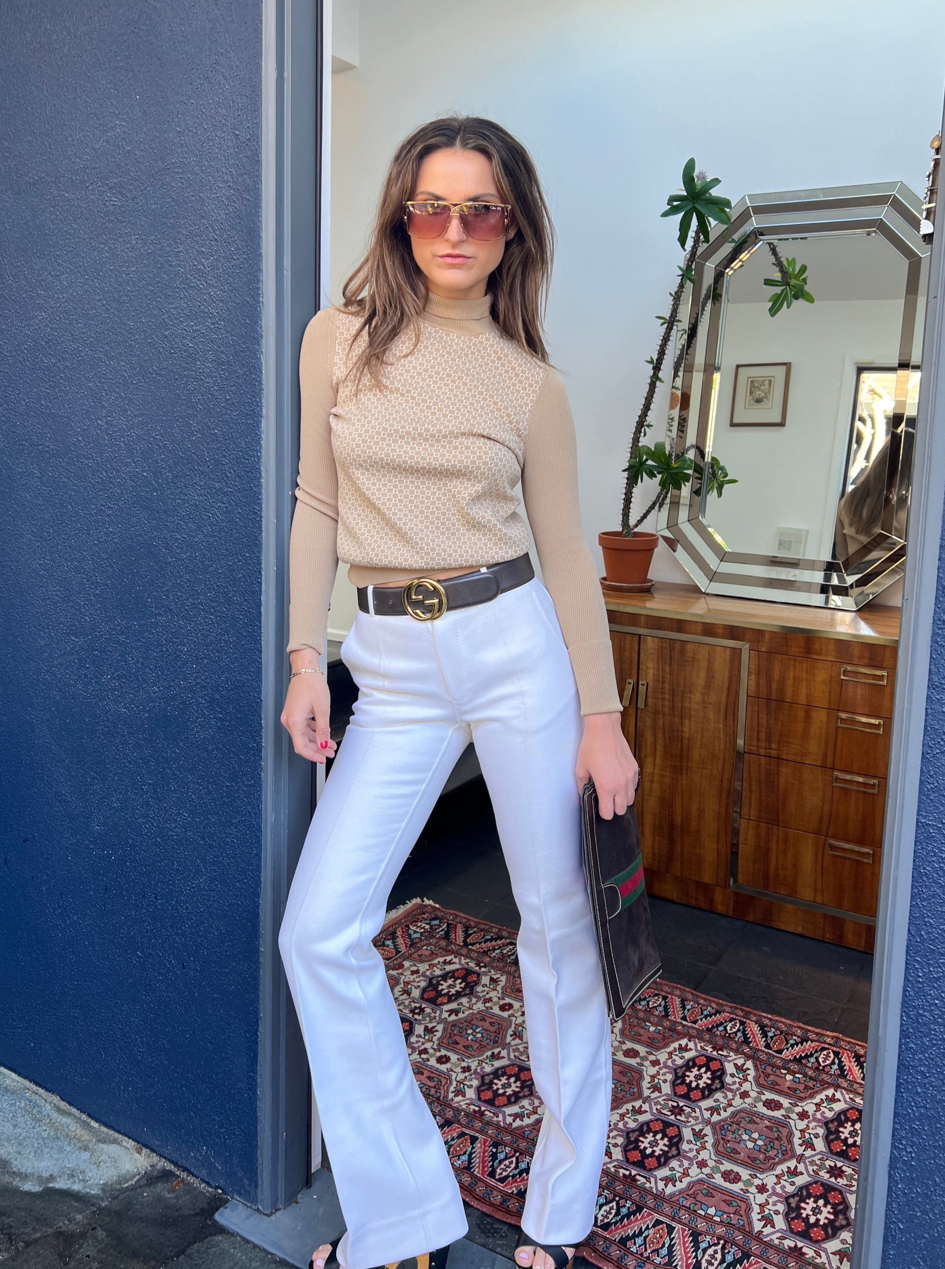 90s Tom Ford Era Gucci Ivory Silk Cargo Pants For Sale at 1stDibs