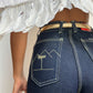 1970s Devil Embroidered Jeans with Original Tags