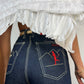 1970s Devil Embroidered Jeans with Original Tags